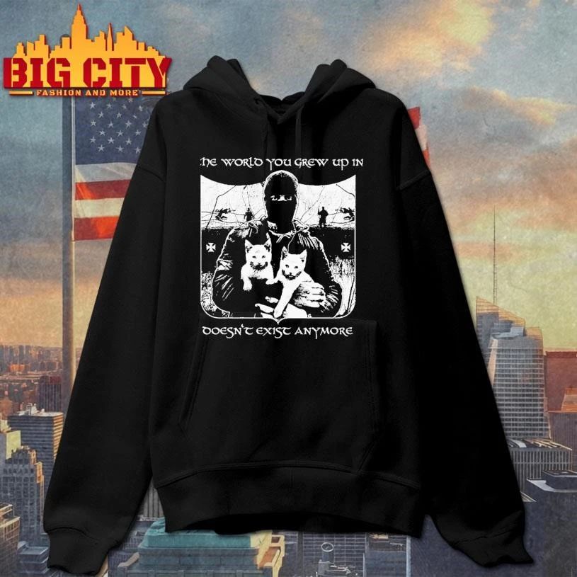 The World You Grew Up In Does Not Exist Anymore Soldier with Kittens Vintage Goth Punk Grunge T Shirt