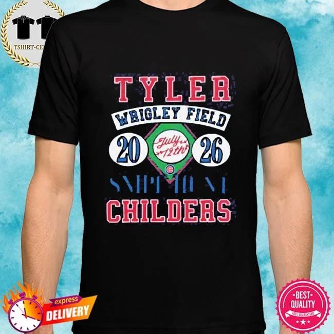 Tyler Childers Chicago Illinois 2026 Event Tee At Wrigley Field Home Of Chicago Cubs On July 12 2026 Snipe Hunt T-Shirt