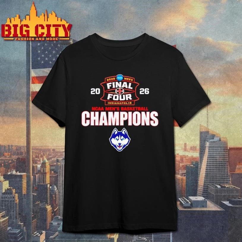 UConn Huskies 2026 NCAA Division I Men’s Basketball Final Four National Champions logo Shirt