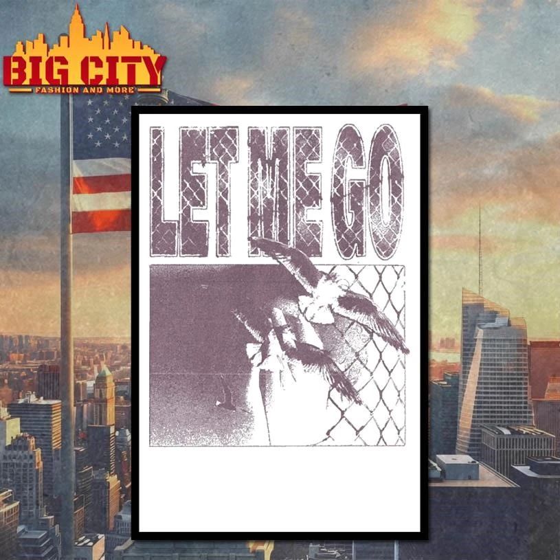 Let Me Go Aesthetic Vintage Bird Chain Link Fence Grunge shirt