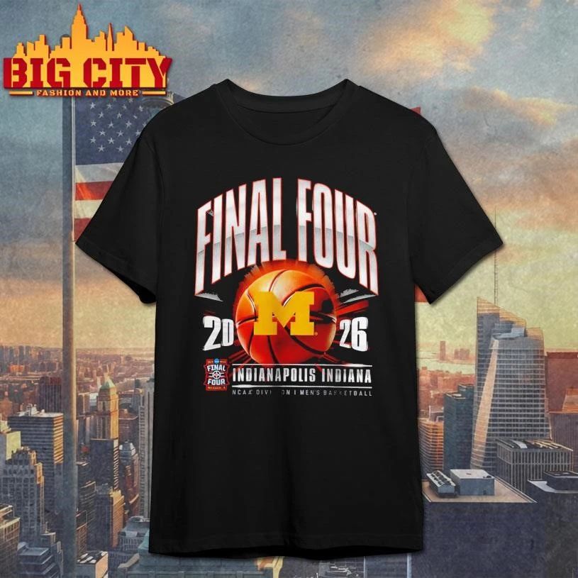 Michigan Wolverines Men’s Basketball 2026 NCAA D1 Tournament Final Four Indiana College Shirt
