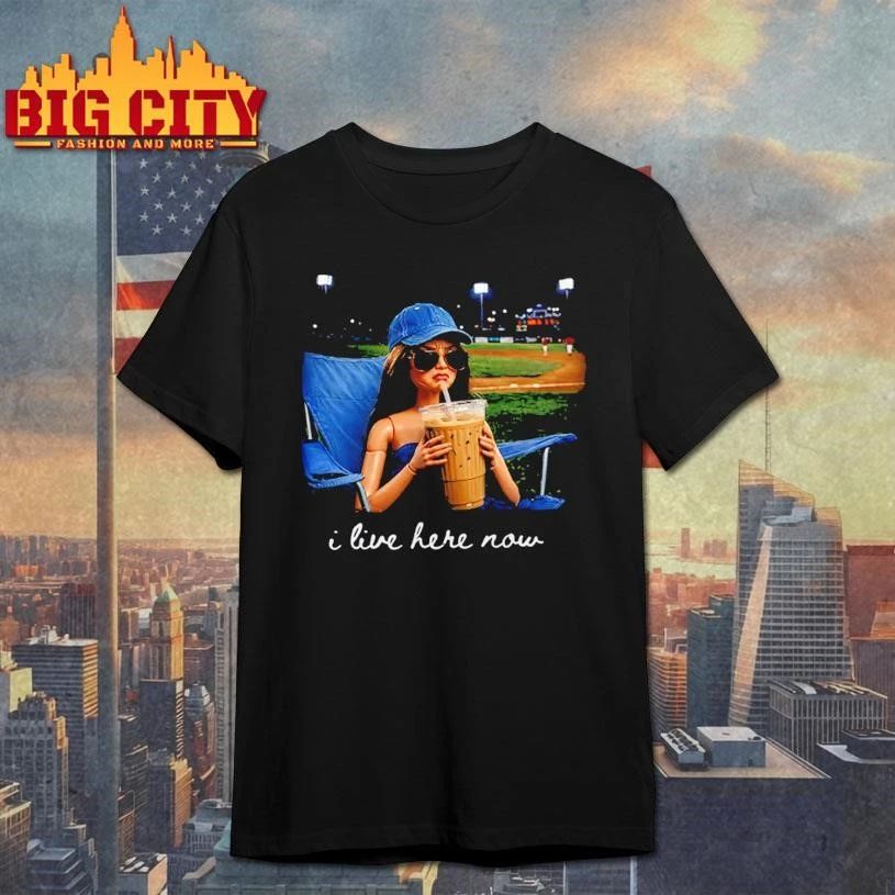 I Live Here Now Doll Funny Ballfield Dark Shirt