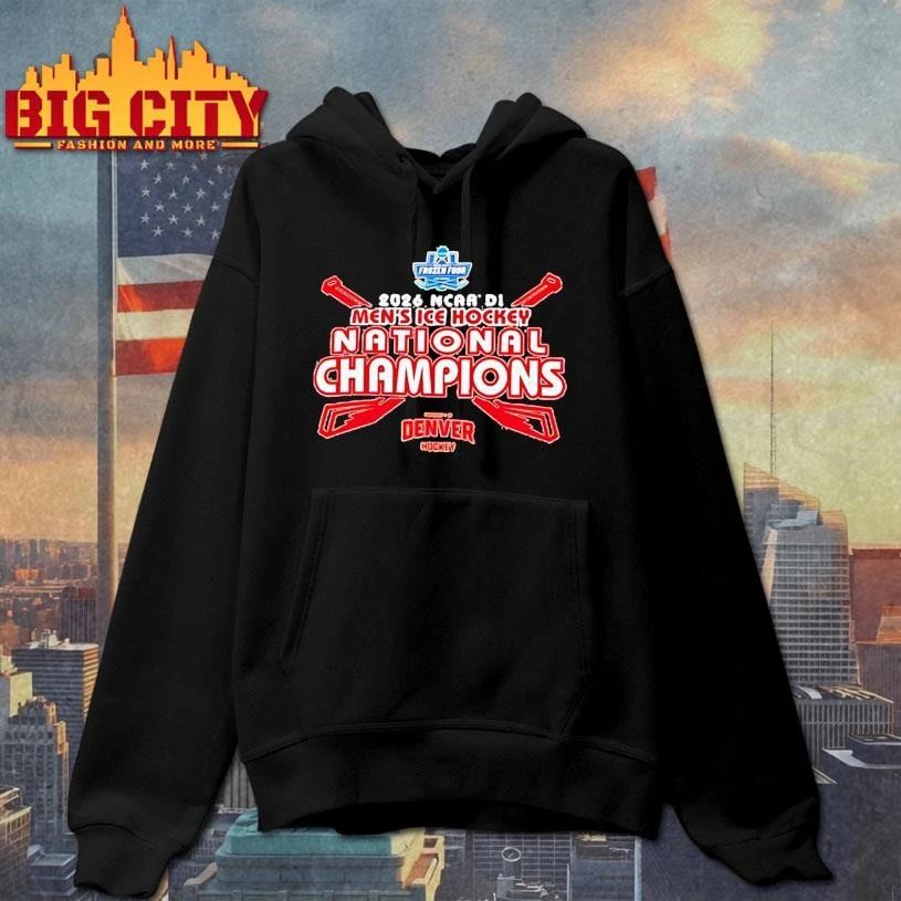 Mcmdzldo Denver Pioneers 2026 Ncaa Frozen Four Mens Ice Hockey National Champions Classic Shirt