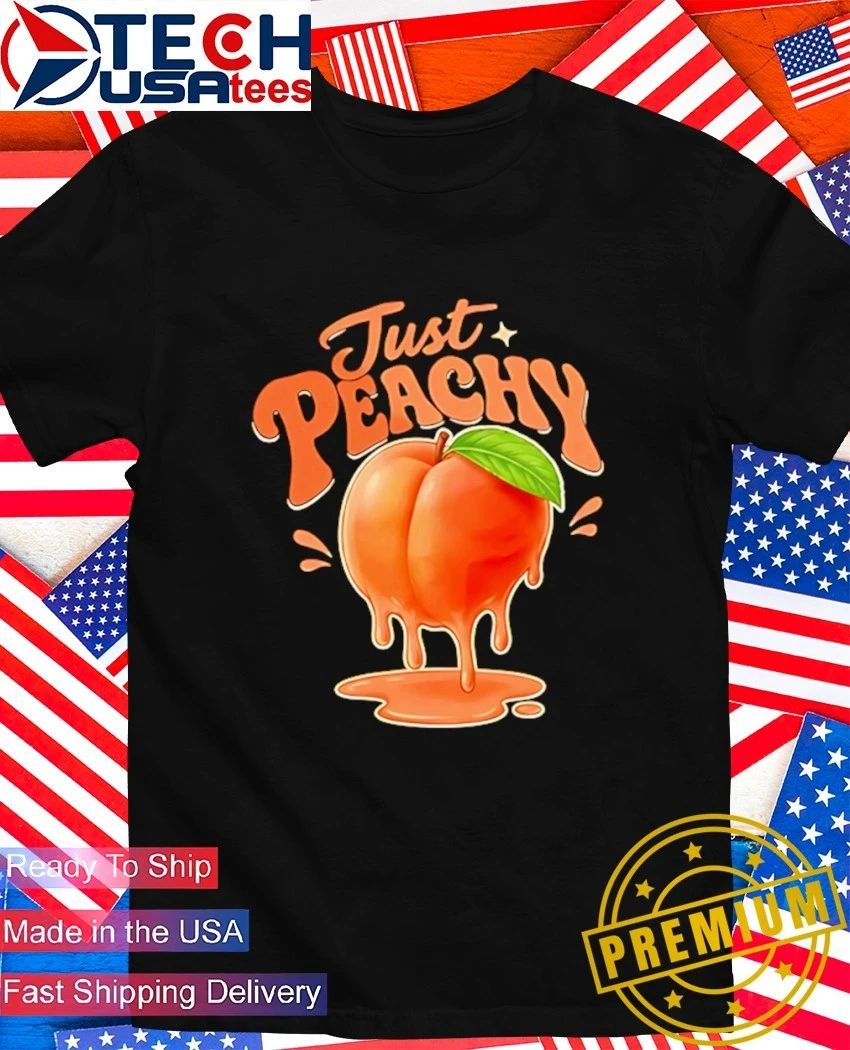 Just peachy dripping fruit shirt