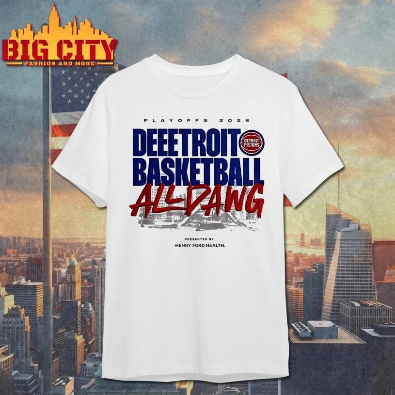 Detroit Pistons Basketball Playoffs 2026 Nba All Dawg Henry Ford Health Shirt