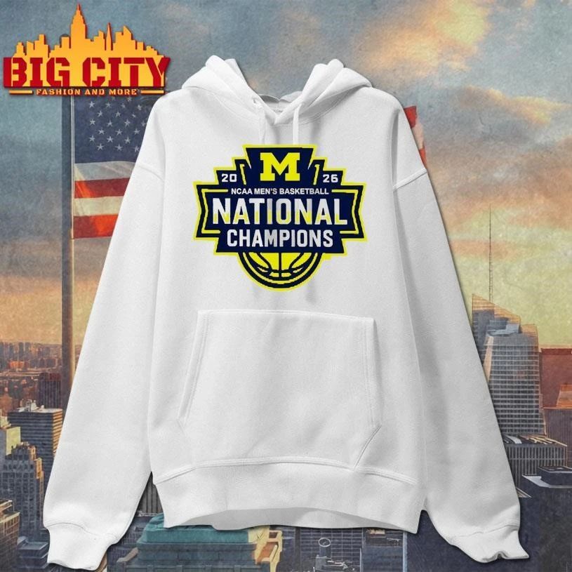 Michigan Wolverines Men’s Basketball 2026 NCAA National Champions Logo Shirt