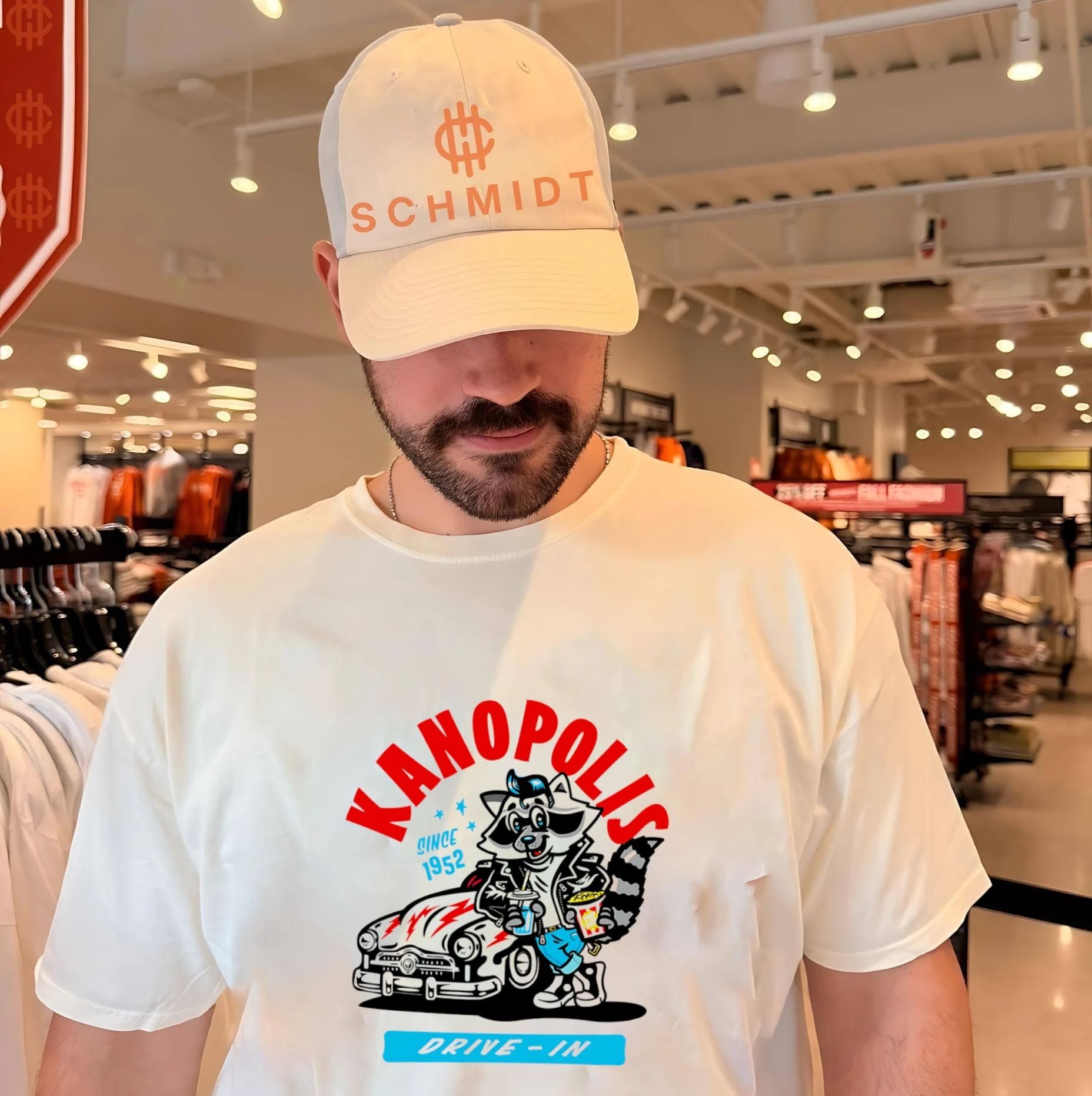 Kanopolis Drive-In Since 1952 Retro Raccoon shirt