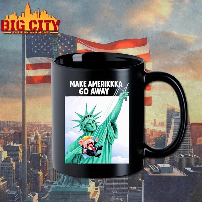 Make Amerikkka Go Away Statue Of Liberty Slingshot Anti Trump Pig Parody Shirt