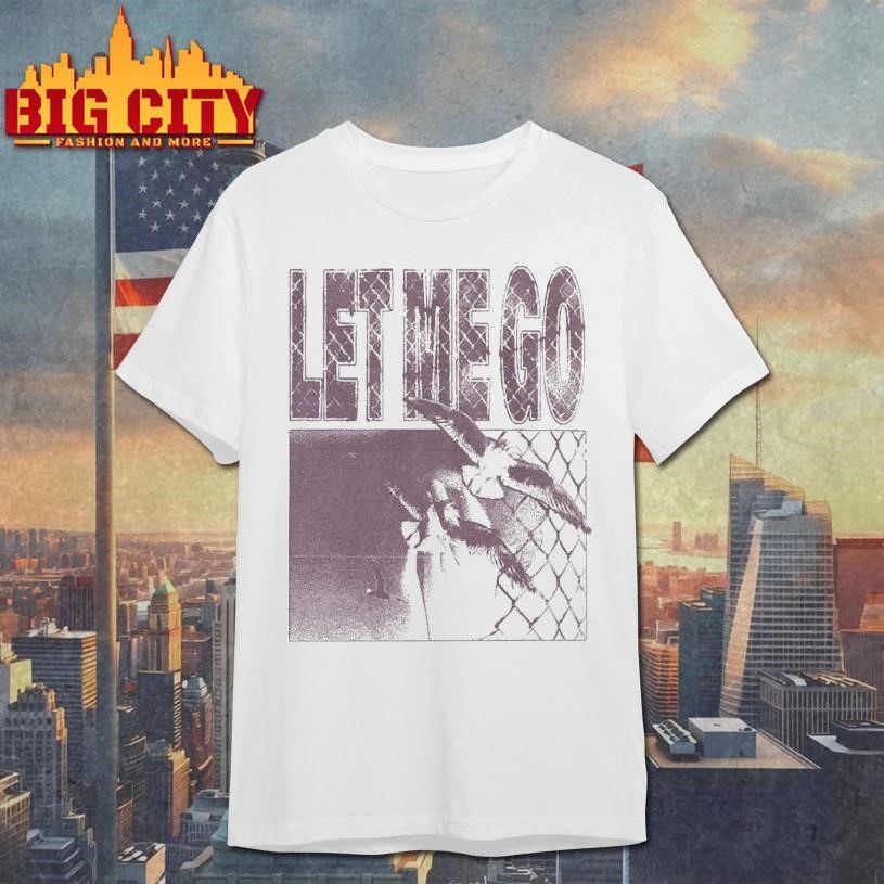 Let Me Go Aesthetic Vintage Bird Chain Link Fence Grunge shirt