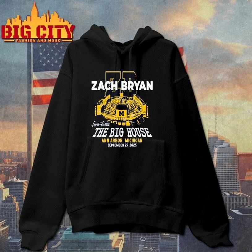 Zach Bryan Go Blue Hoodie The Big House Shirt