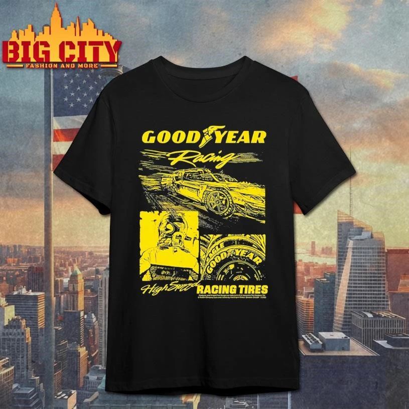 Goodyear Racing High Speed Tires Vintage Panels Car Shirt