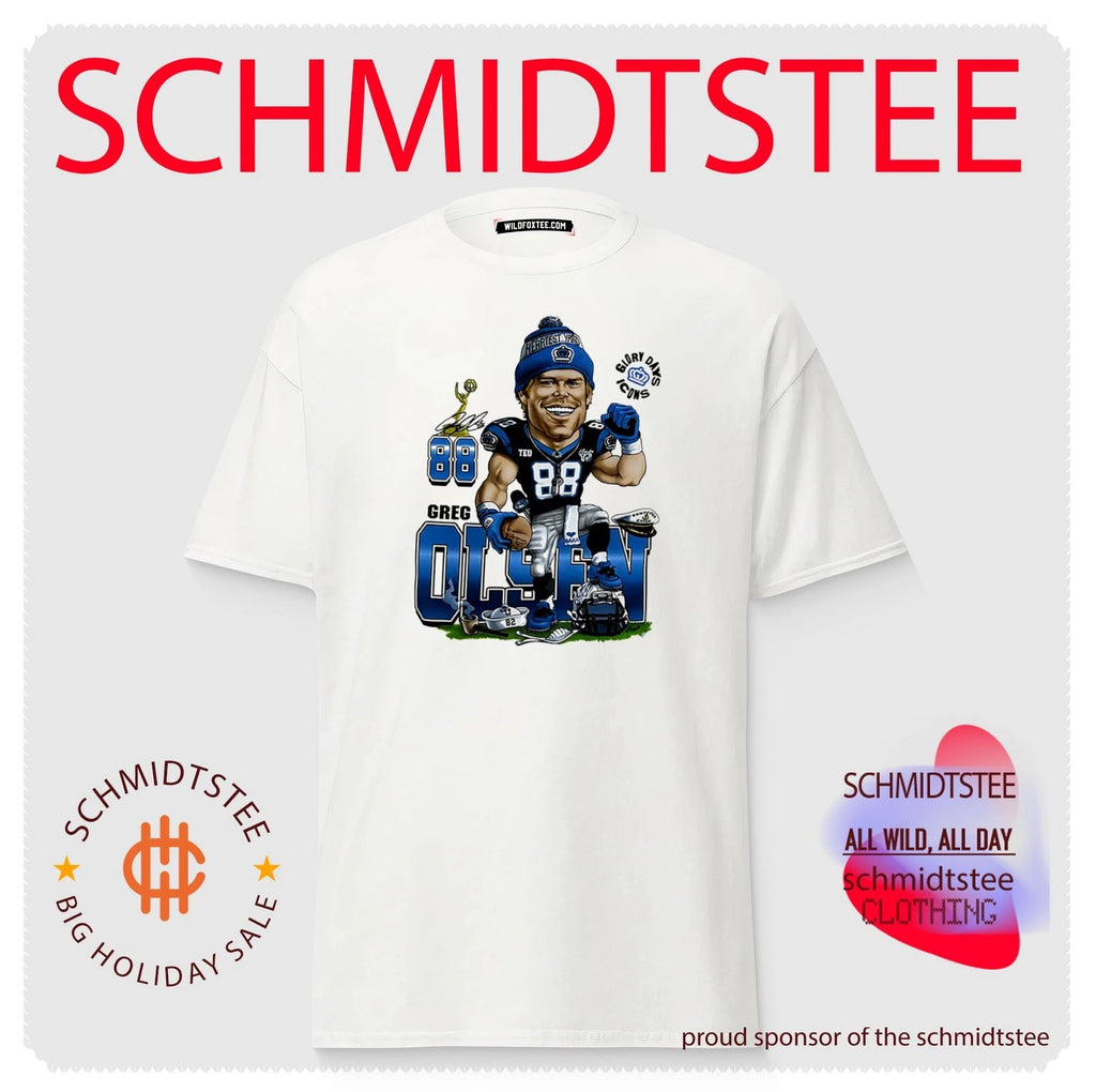 Greg Olsen Carolina Panthers Glory Days Icons Caricature shirt