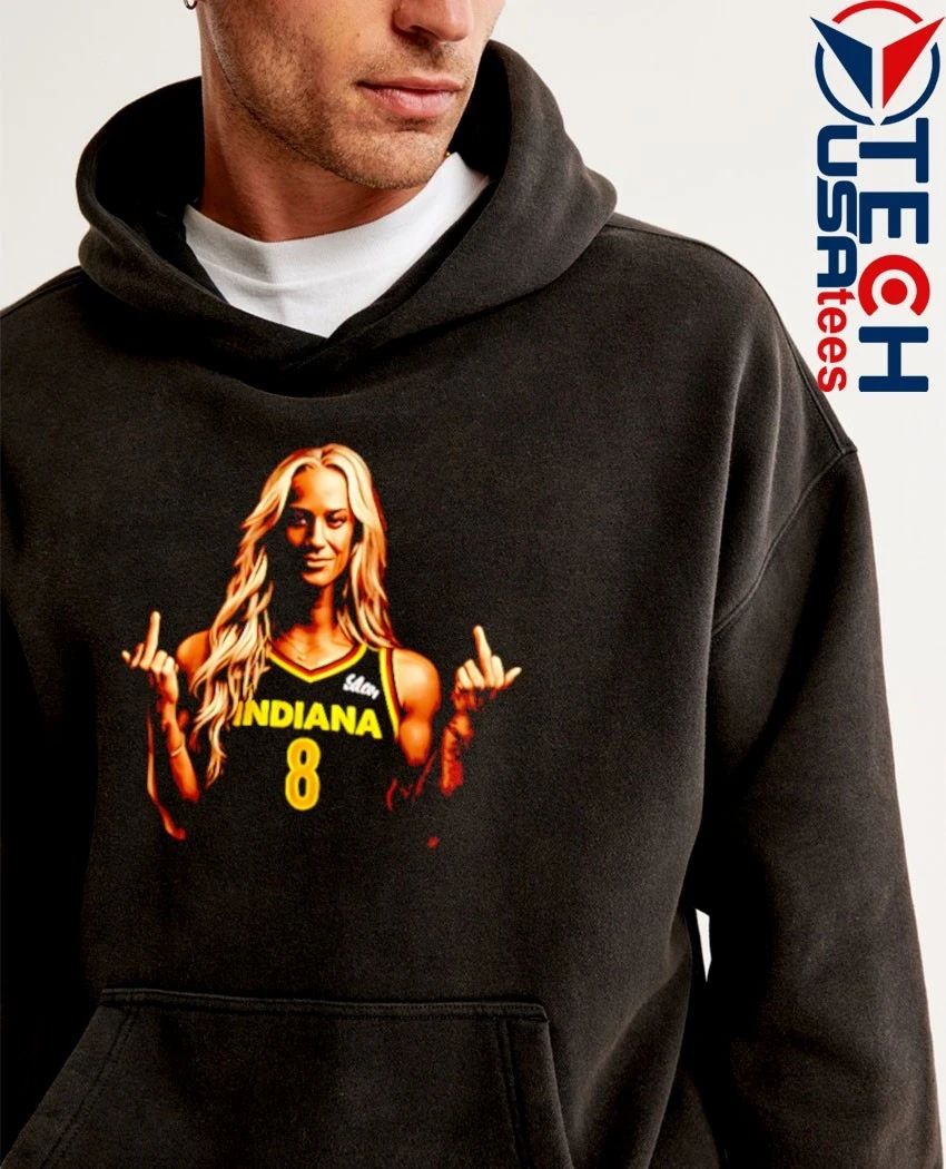 Dana White wearing Indiana Fever Sophie Cunningham middle finger shirt