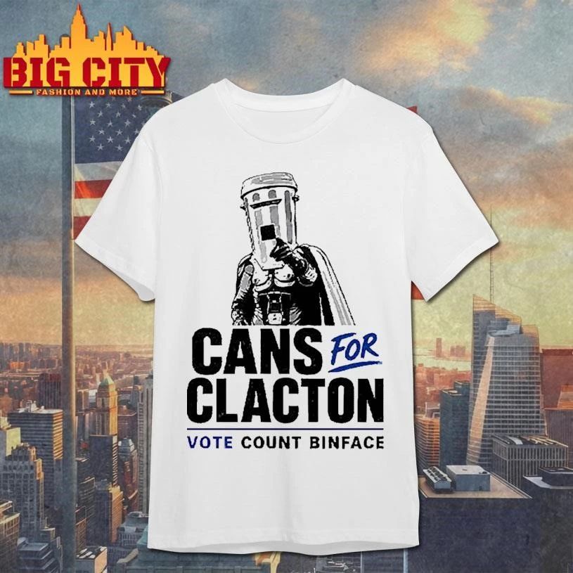 Cans For Clacton Vote Count Binface Funny Bin-Head Political Campaign Graphic UK Election Parody T Shirt