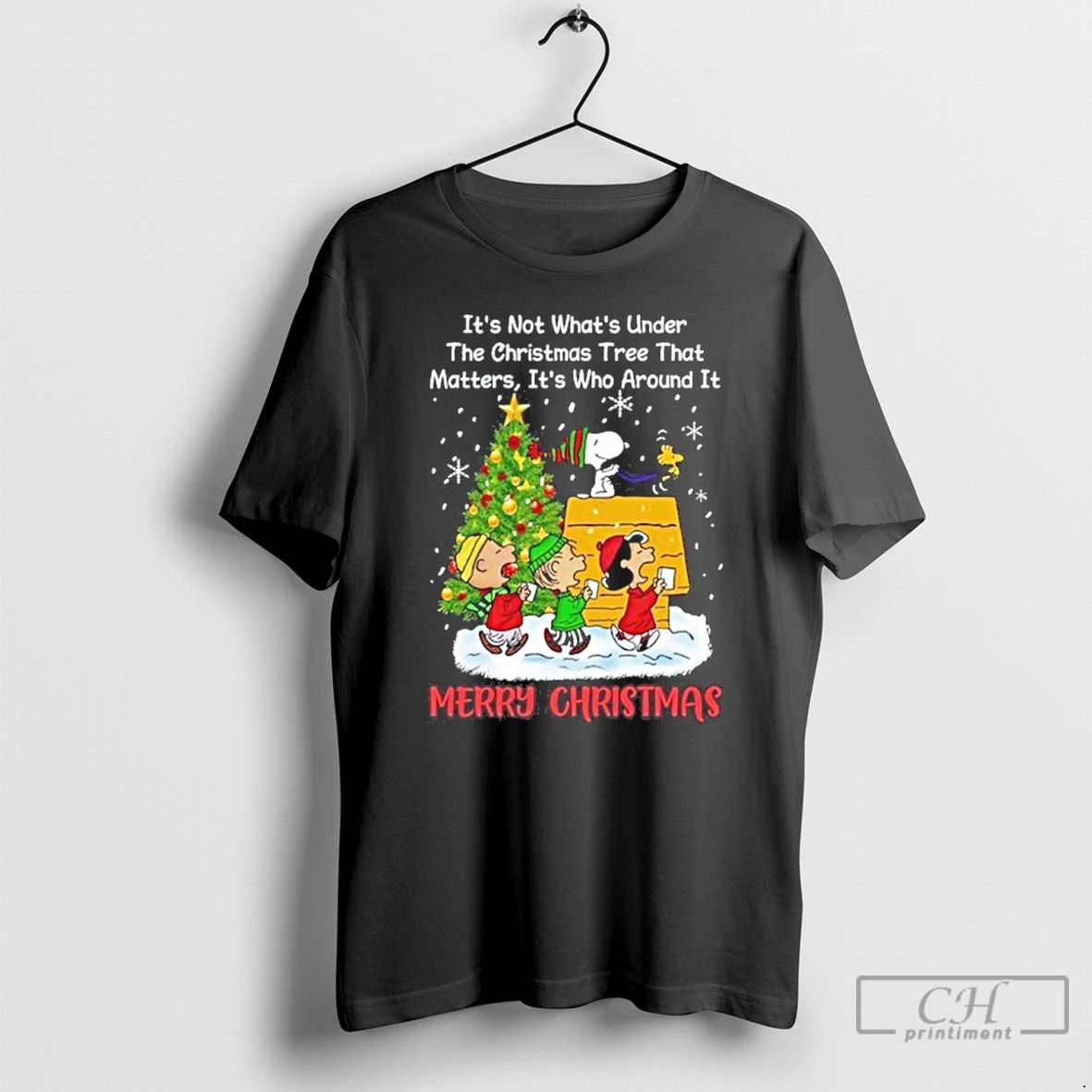 Classic Peanuts Its Not Whats Under The Christmas Tree That Matters Its Who Around It