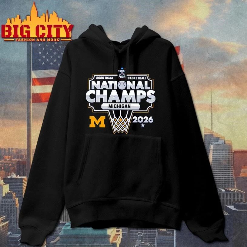 Michigan Wolverines Men’s Basketball 2026 NCAA National Champions March Madness Hoops Shirt
