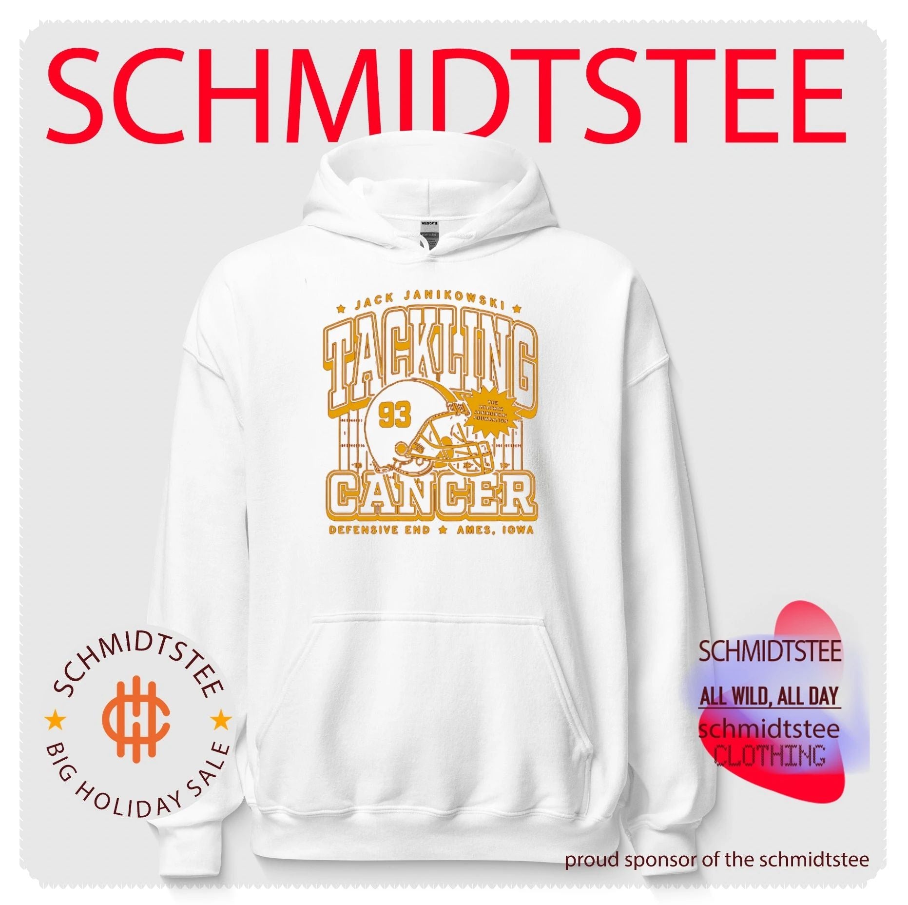 Jack Janikowski Tackling Cancer Ames Iowa Football shirt