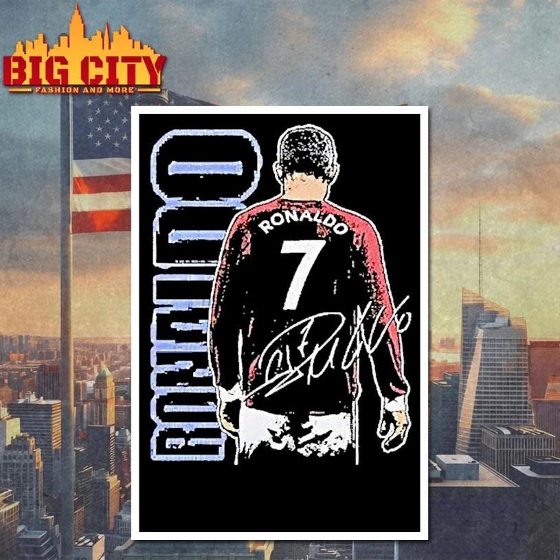 Cristiano Ronaldo Autographed Signature Back View Manchester United Shirt