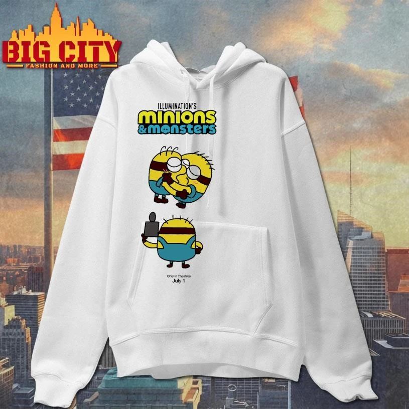 Illumination Minions and Monsters Hugging Only In Theatres July 1 Shirt