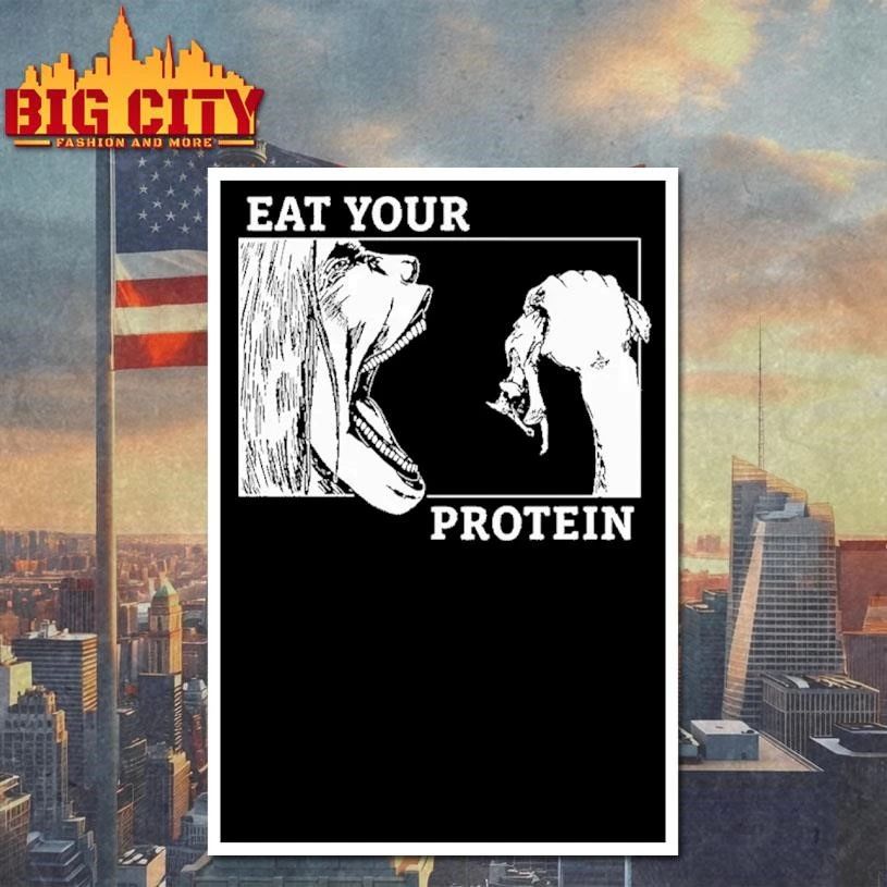 Attack on Titan Eat Your Protein Eren Jaeger Titan Gym Shirt