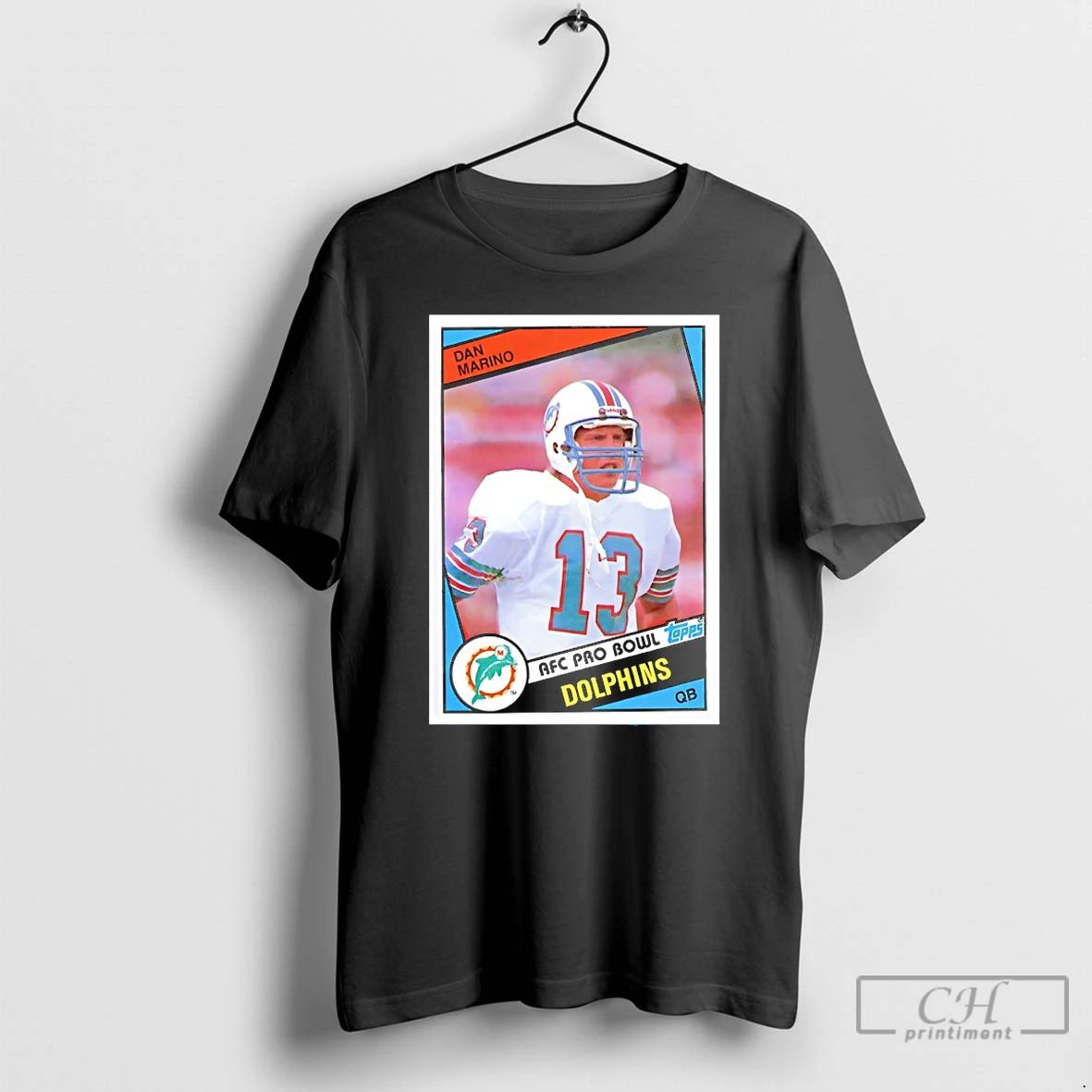 Classic Dan Marino Miami Dolphins Football Trading Card T Shirts