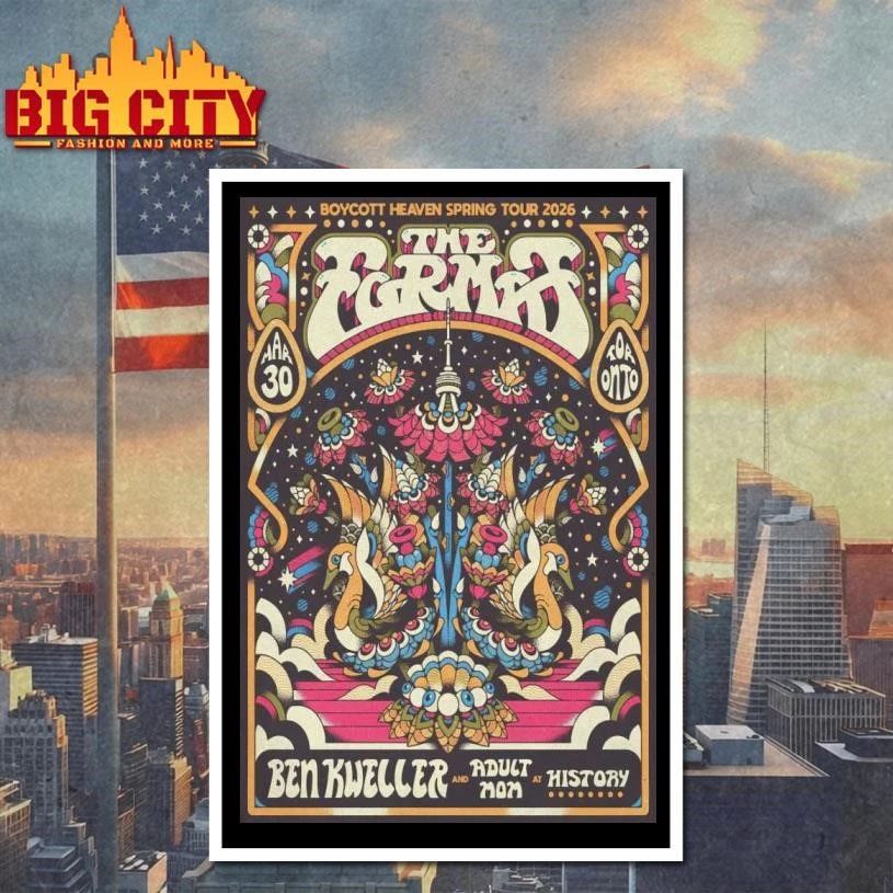 The Format Concert History Toronto 2026 Spring Tour Poster Shirt