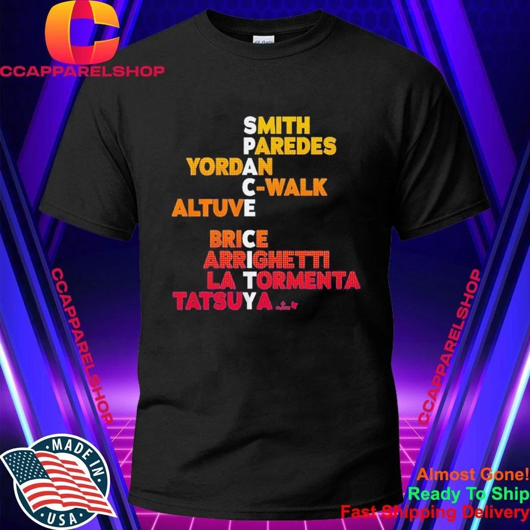 Houston Baseball Smith Paredes Yordan C Walk Altuve Brice Arrighetti La Tormenta Tatsuya Space City Names 2026 Shirt