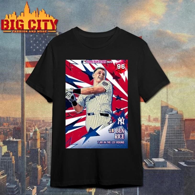 New York Yankees Ben Rice 1B Home Run Derby 2026 Baseball Fan Shirt
