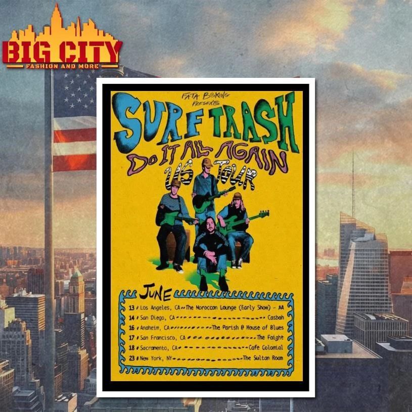 Surf Trash Do It All Again US Tour 2026 Poster Shirt