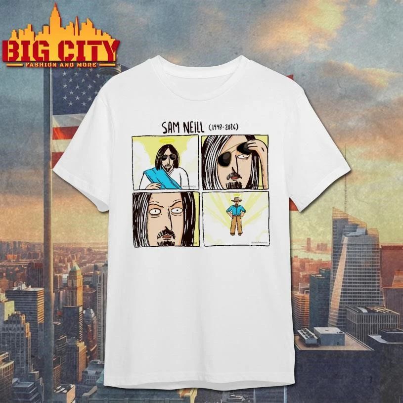 Sam Neill 1947 2026 Rest In Peace Tribute Los Indispensables Comic Shirt