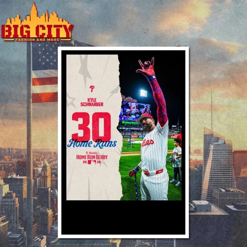 Kyle Schwarber 30 Home Runs Philadelphia Phillies Home Run Derby T Shirt