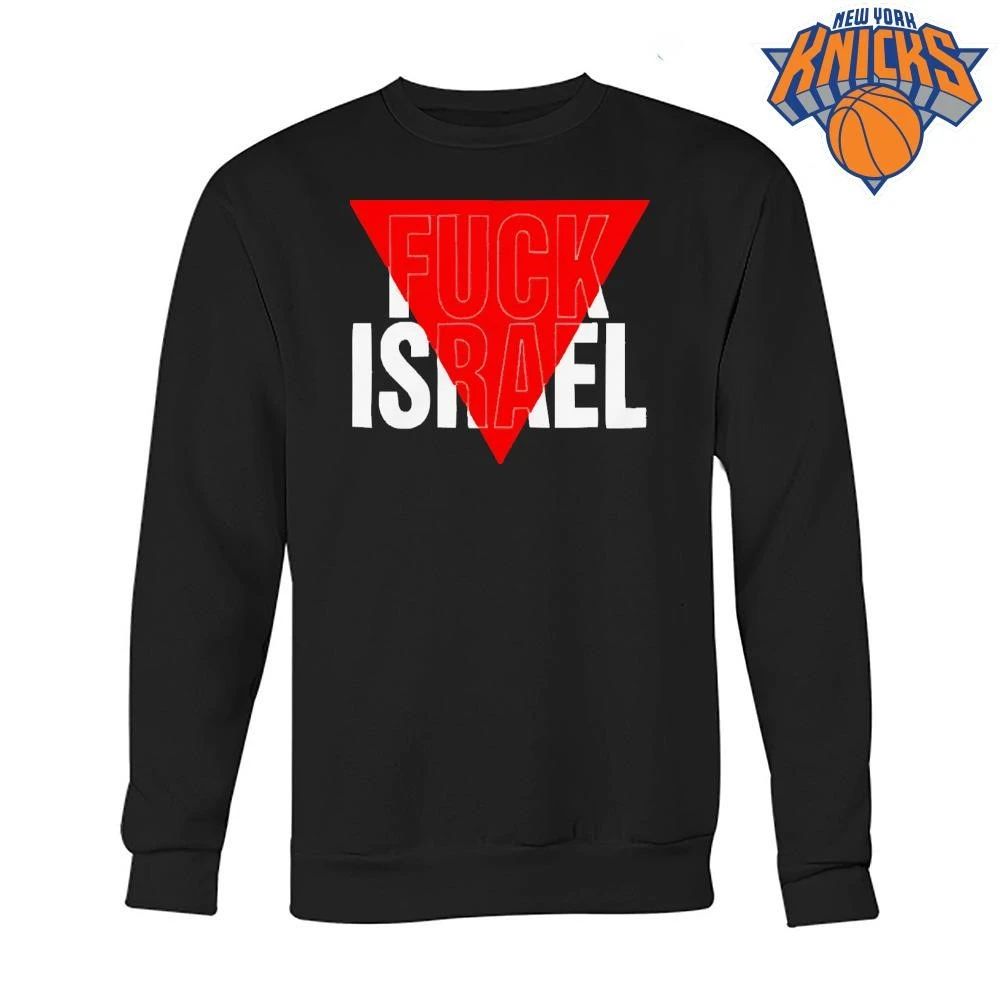 Fuck Israel Anti Political Statement Graphic Red Triangle Shirt