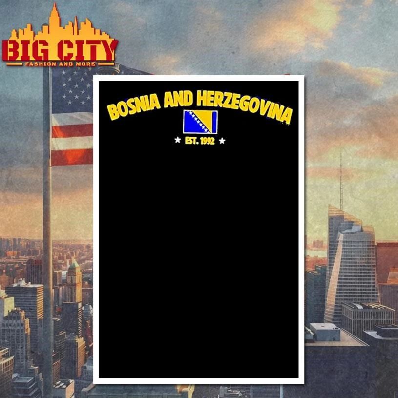 Bosnia And Herzegovina Road To World Cup Est 1992 Flag Shirt