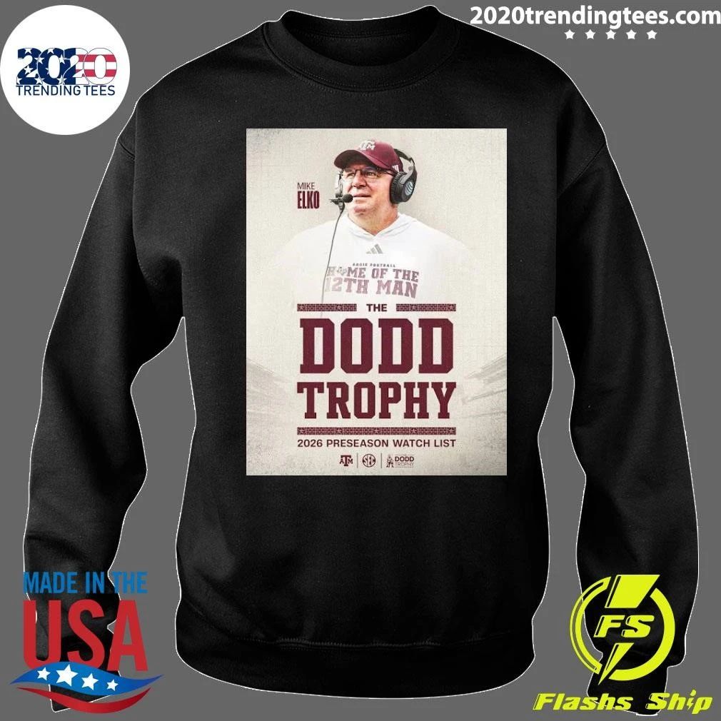 Head Coach Mike Elko Has Been Named To The Dodd Trophy 2026 Shirt