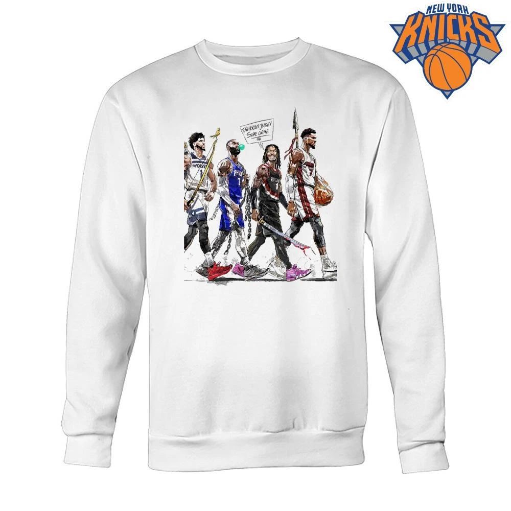 Different Jersey Same Game NBA Stars Basketball Anime Art Illustration shirt