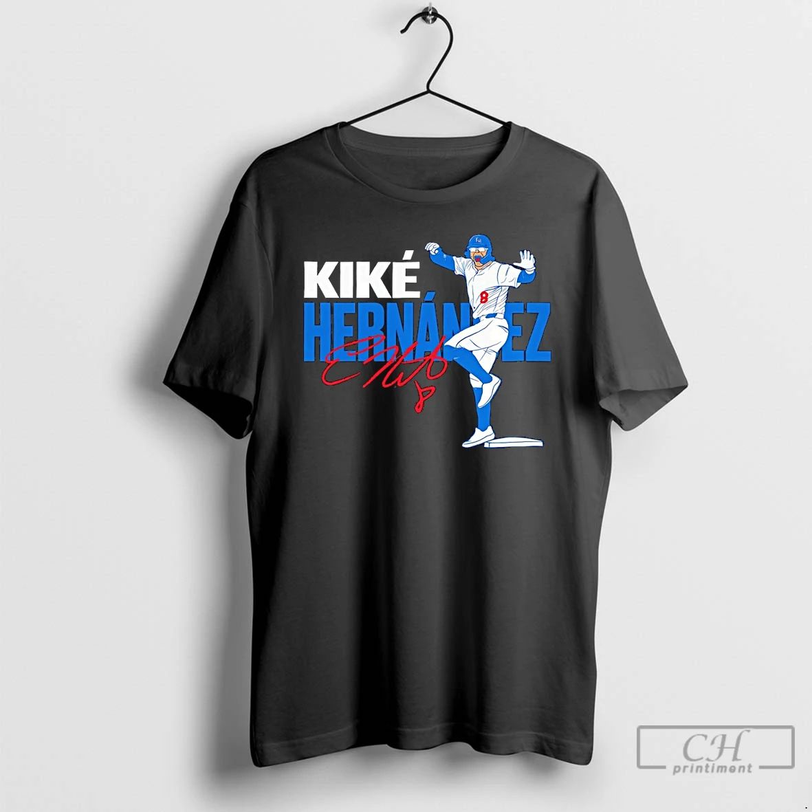 Classic Kike Hernandez Los Angeles Dodgers Baseball Signature T Shirts