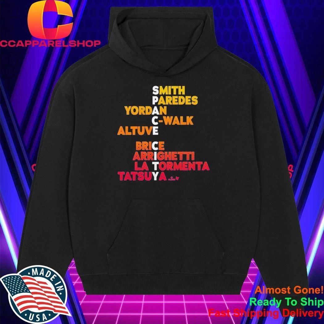 Houston Baseball Smith Paredes Yordan C Walk Altuve Brice Arrighetti La Tormenta Tatsuya Space City Names 2026 Shirt