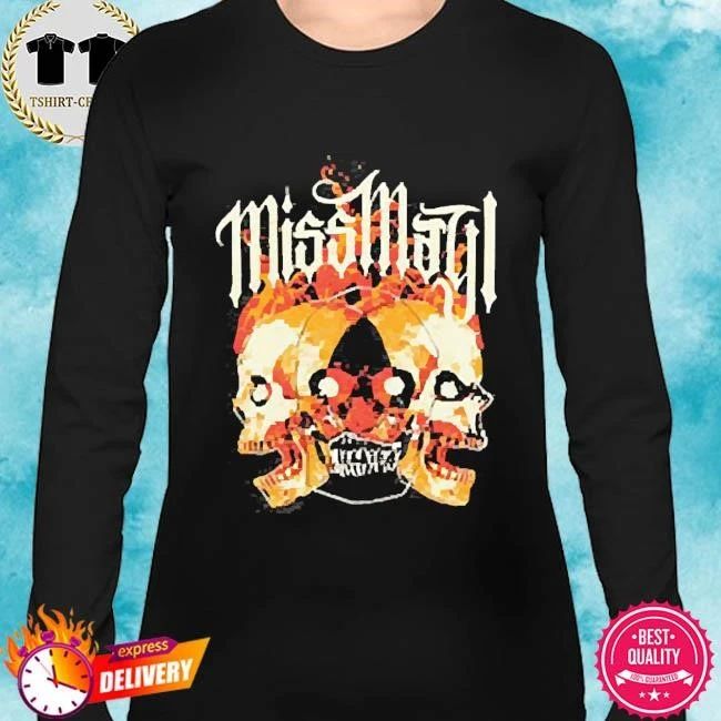 Miss May I Skulls and Fire Band metalcore 2026 shirt