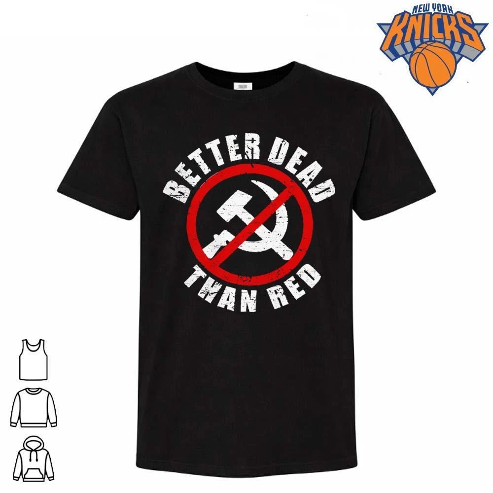 Better Dead Than Red Anti Communist Political Vintage Distressed Graphic Shirt
