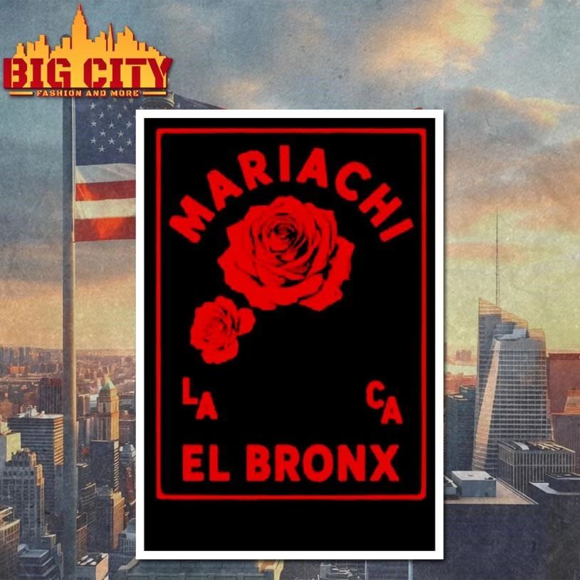 The Bronx And Mariachi El Bronx Australia Tour 2026 Live Super Show Merchandise The Bronx Roses Graphic Shirt