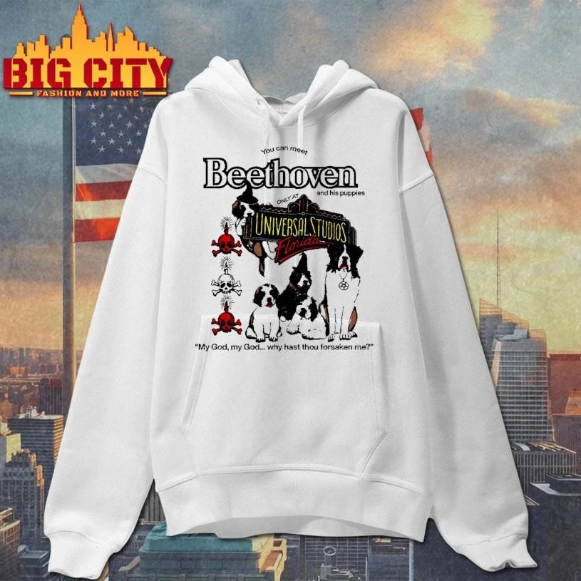 Beethoven And His Puppies Universal Studios Florida Gothic Cross Skeleton Cult Goth Shirt