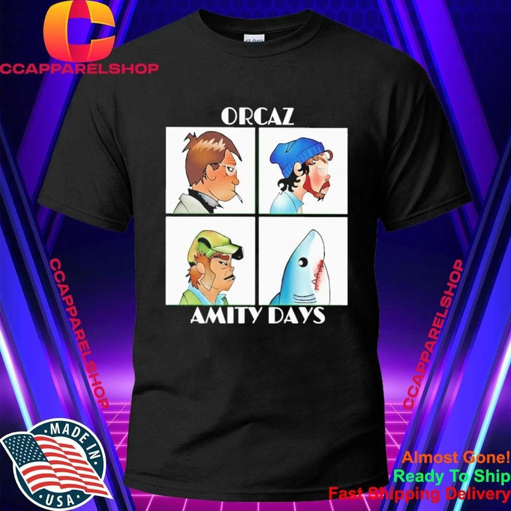 Orcaz Amity Days Demon Days And Jaws Parody Shirt