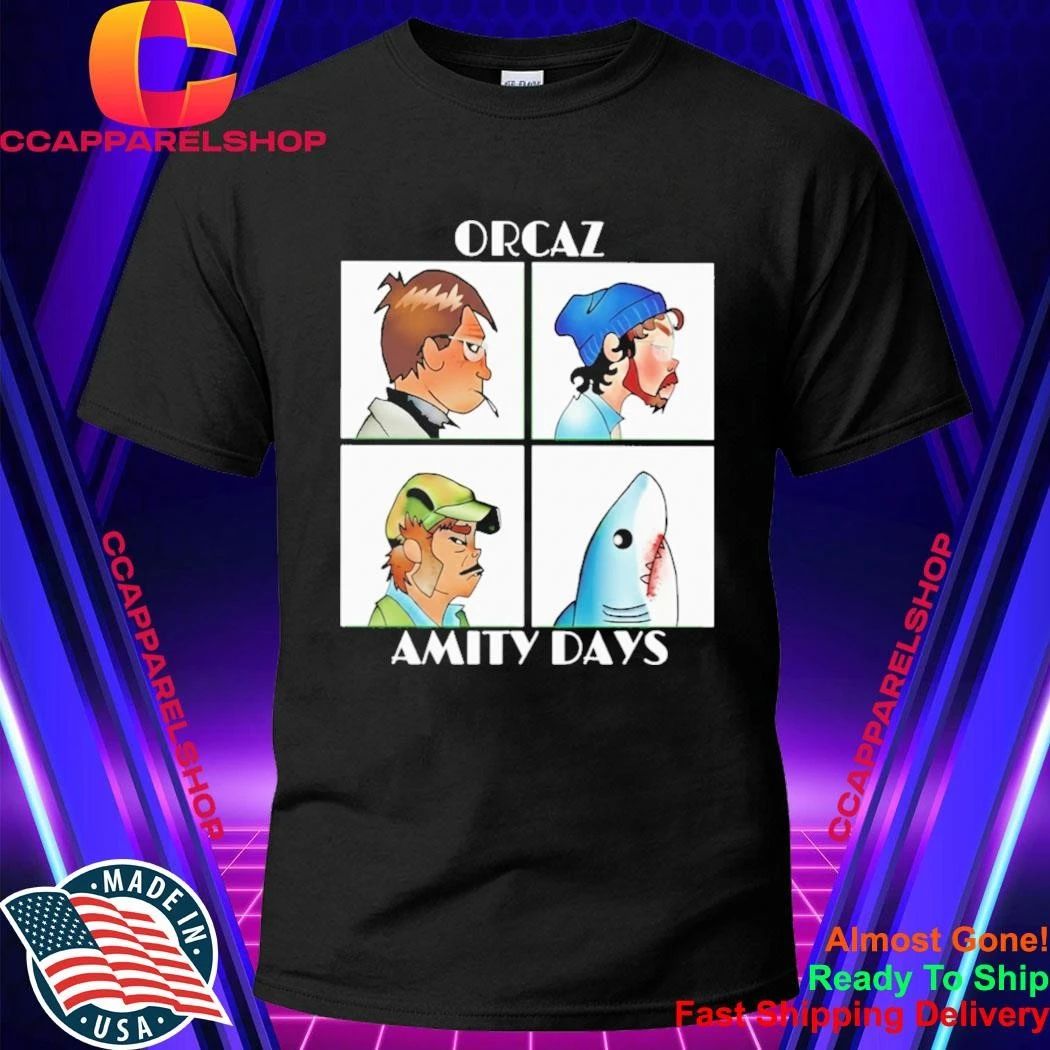 Orcaz Amity Days Demon Days And Jaws Parody Shirt