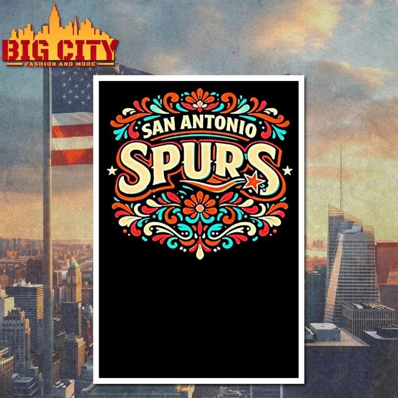 San Antonio Spurs Nba Basketball Western Floral Game Day 2026 Shirt