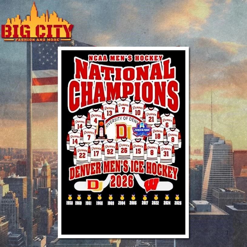 Denver Pioneers 2026 NCAA Men’s Ice Hockey National Champions Vintage Shirt