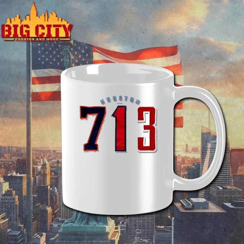 Vintage Houston 713 Football Style Number Typography Shirt
