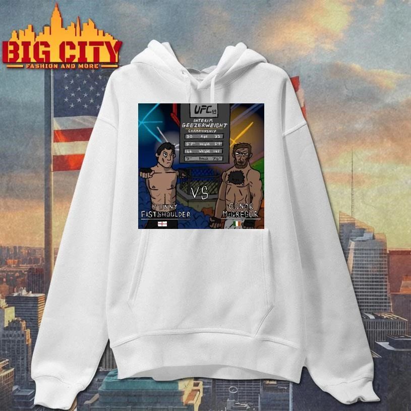 UFC Interim Geezerweight Championship Jonny Fistshoulder vs Conor McGregor Funny Meme Cartoon Shirt