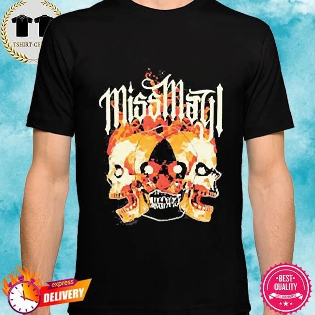 Miss May I Skulls and Fire Band metalcore 2026 shirt