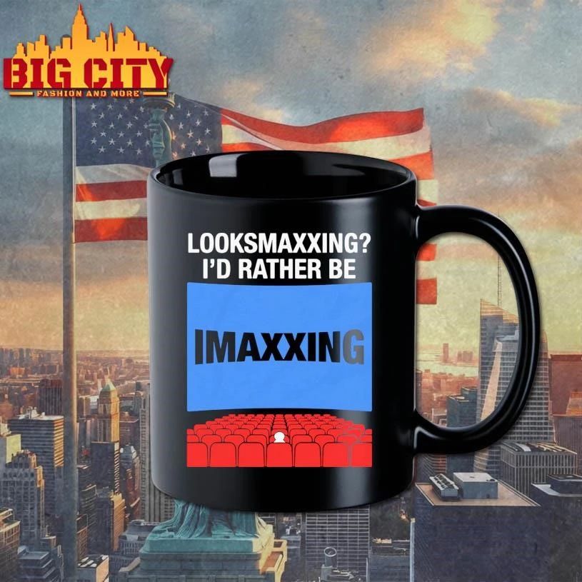 Looksmaxxing I’d Rather Be Movie Maxxing in 1.43 1 Aspect Ratio Shirt