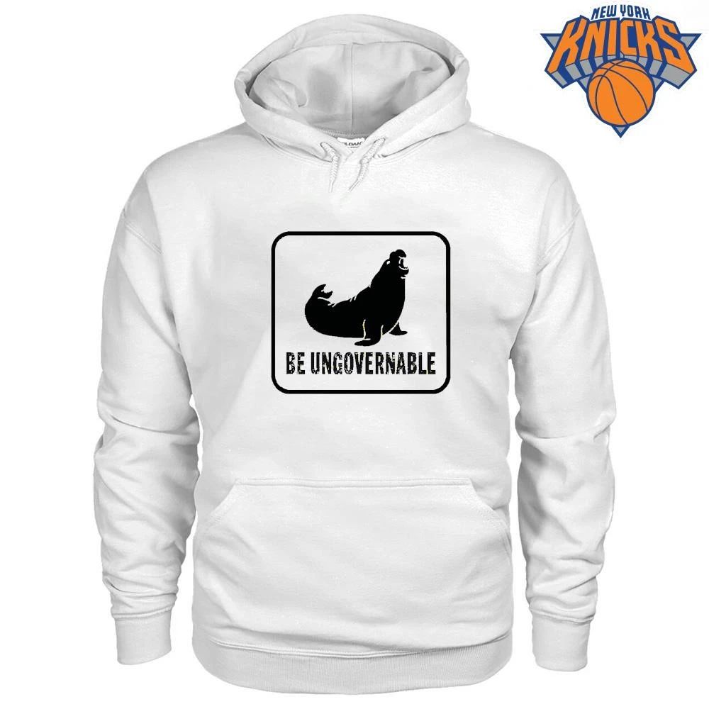 Be Ungovernable Walrus Meme Funny Yellow Warning Sign Shirt